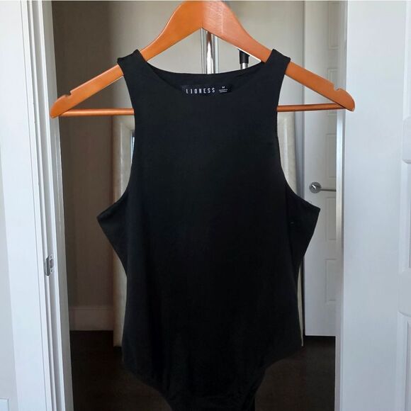 Lioness Black Bodysuit Top Size M - Picture 4 of 6